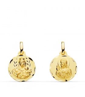 Scapolare del Carmelo Oro 18Kt 14 mm lavorato