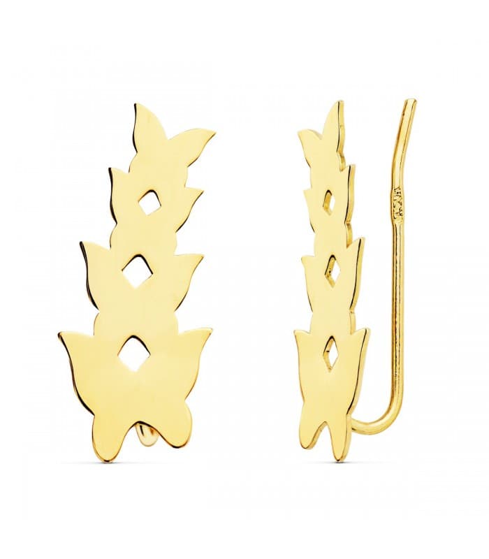 Grimpeurs d'oreilles Or 18K Quatre Papillons