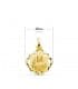 Scapulaire vierge du Carmel et Sacré Coeur Or 18K 20 mm Entourée