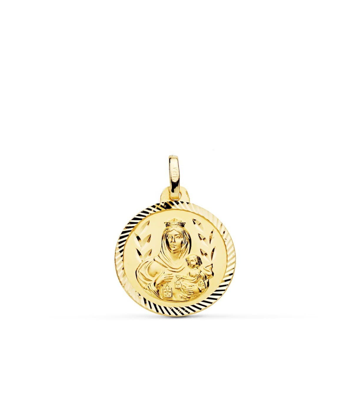 Scapulaire V. Carmel et C. de Jésus Or 18K 18 mm Facetté