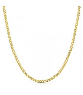 Catena grumetta 2.5 mm Oro giallo 18Kt 60cm, collana lunga da uomo.