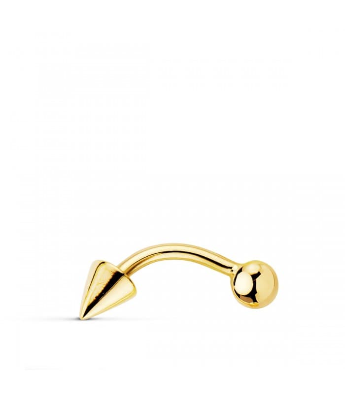 Piercing Arcade Banana Or 18K Boule et Pic