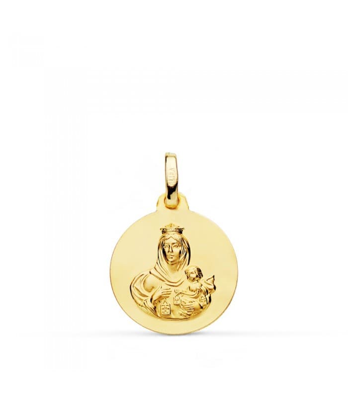 Medalla Virgen Carmen Oro 18K 16mm