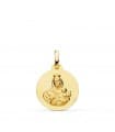 Medaglia Madonna del Carmine Oro 18kt 16mm satinata
