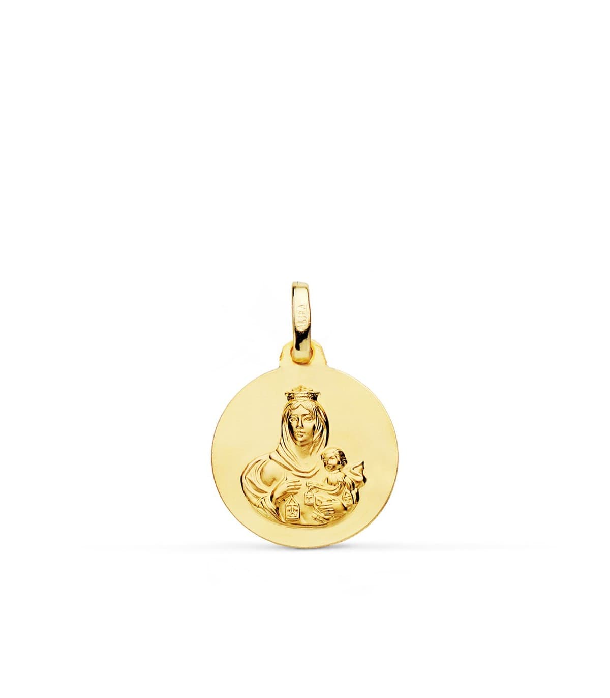 Médaille Vierge du Mont Carmel 18 carats 16mm