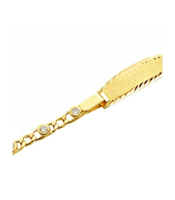 Gourmette pour Bébé or 18carats zircons