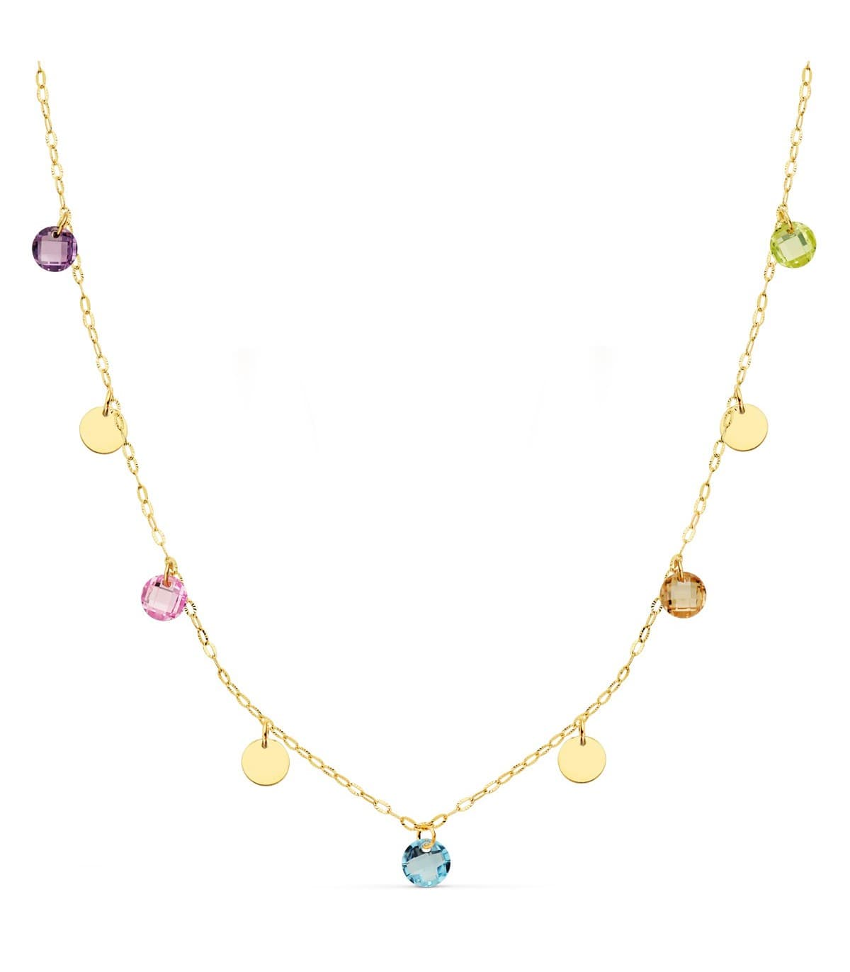 Collar Sol Mujer Oro Amarillo 18K 40 cm