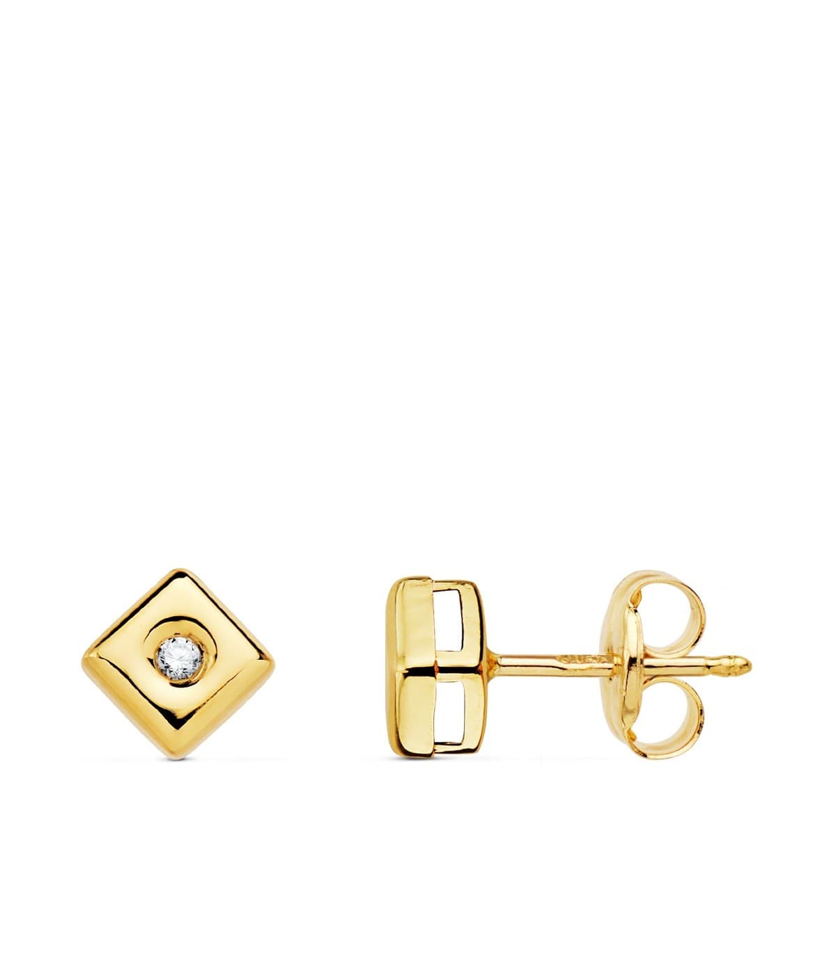 Boucles d'oreilles Chérie Diamants 0.030 Ct. Or Jaune 18K