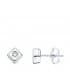 Boucles d'oreilles Chérie Diamants 0.030 Ct. Or Blanc 18K