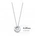 Collier pour femme en or blanc 18 carats. Pendentif en or blanc avec diamant 0.015 carat.