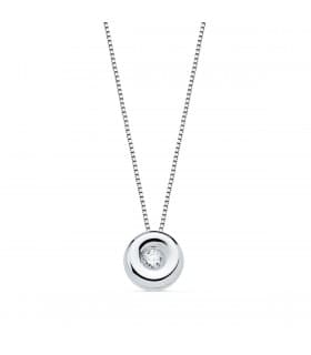 Collier Délice 0.015 Ct. Or Blanc 18K