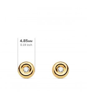 Boucles d'oreilles Délice Diamants 0.030 Ct. Or Jaune 18K