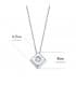 Punto luce con diamante 0.015 carati in oro bianco. Collana da donna oro 18 carati. 750/1000.
