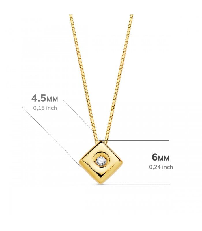 Gargantilla oro 18k mujer modelo Chérie con diamantes 0.015 quilates. Gargantilla oro amarillo.