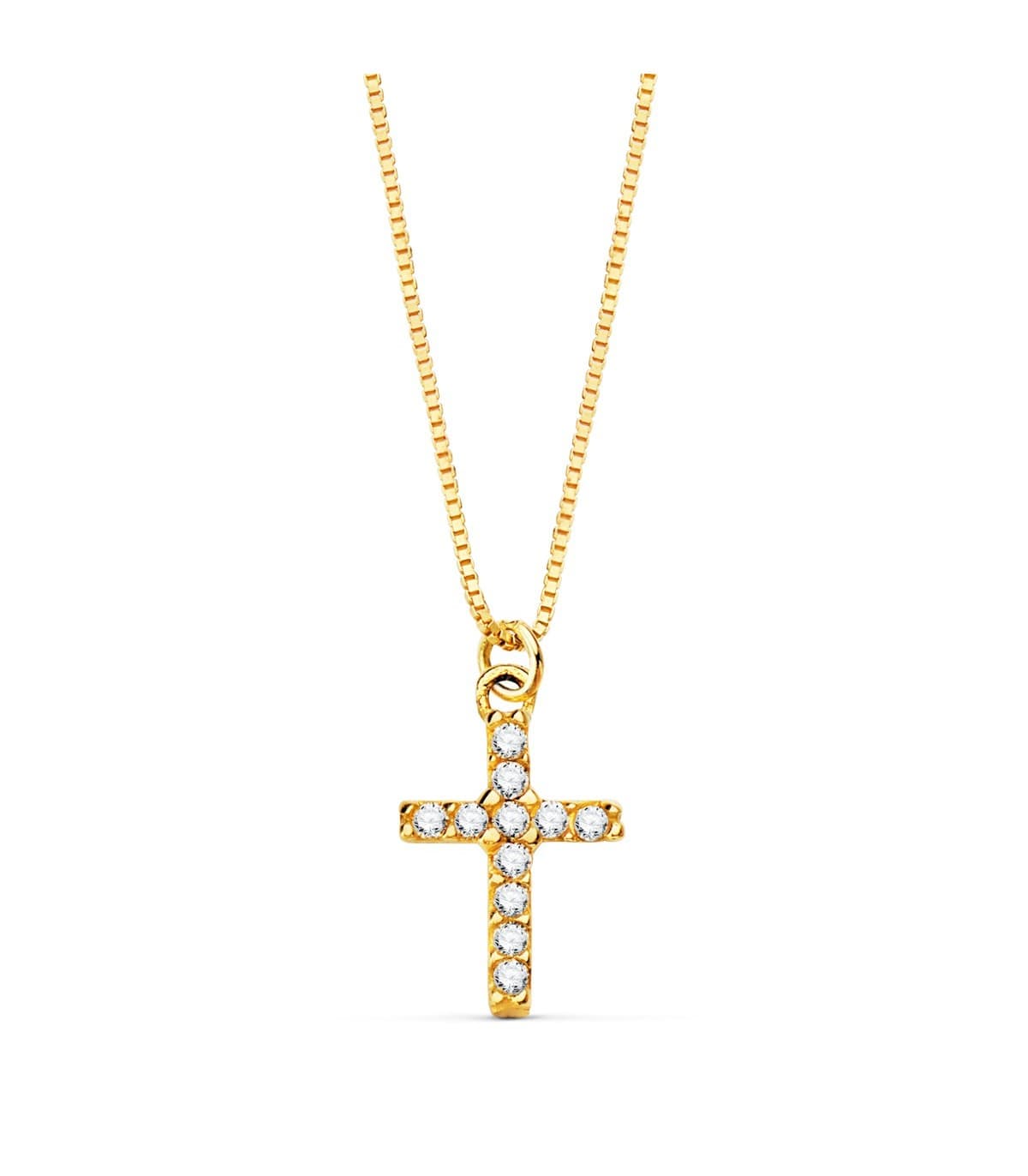Gargantilla Cruz Diamante 0.015 Qtes. OA 18K