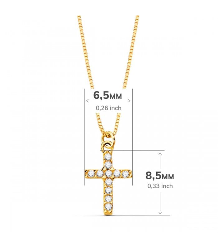 Gargantilla Cruz Diamante 0.015 Qtes. OA 18K