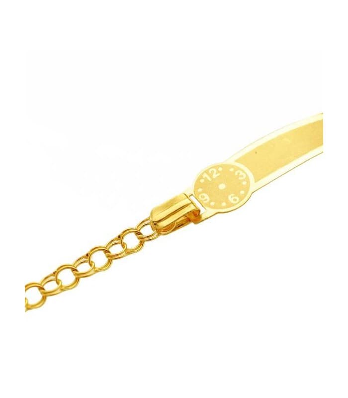 Gourmette Bébé en or 18 carats horloge