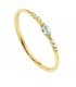 Anillo Bergman Oro 18K Diamantes 0.030 Qts. Aguamarina
