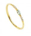 Diamantring mit Topas 750 Gelbgold P30131-OAAM