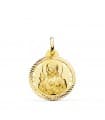 Runder Anhänger Jesus Gold 18 Karat P5001-420