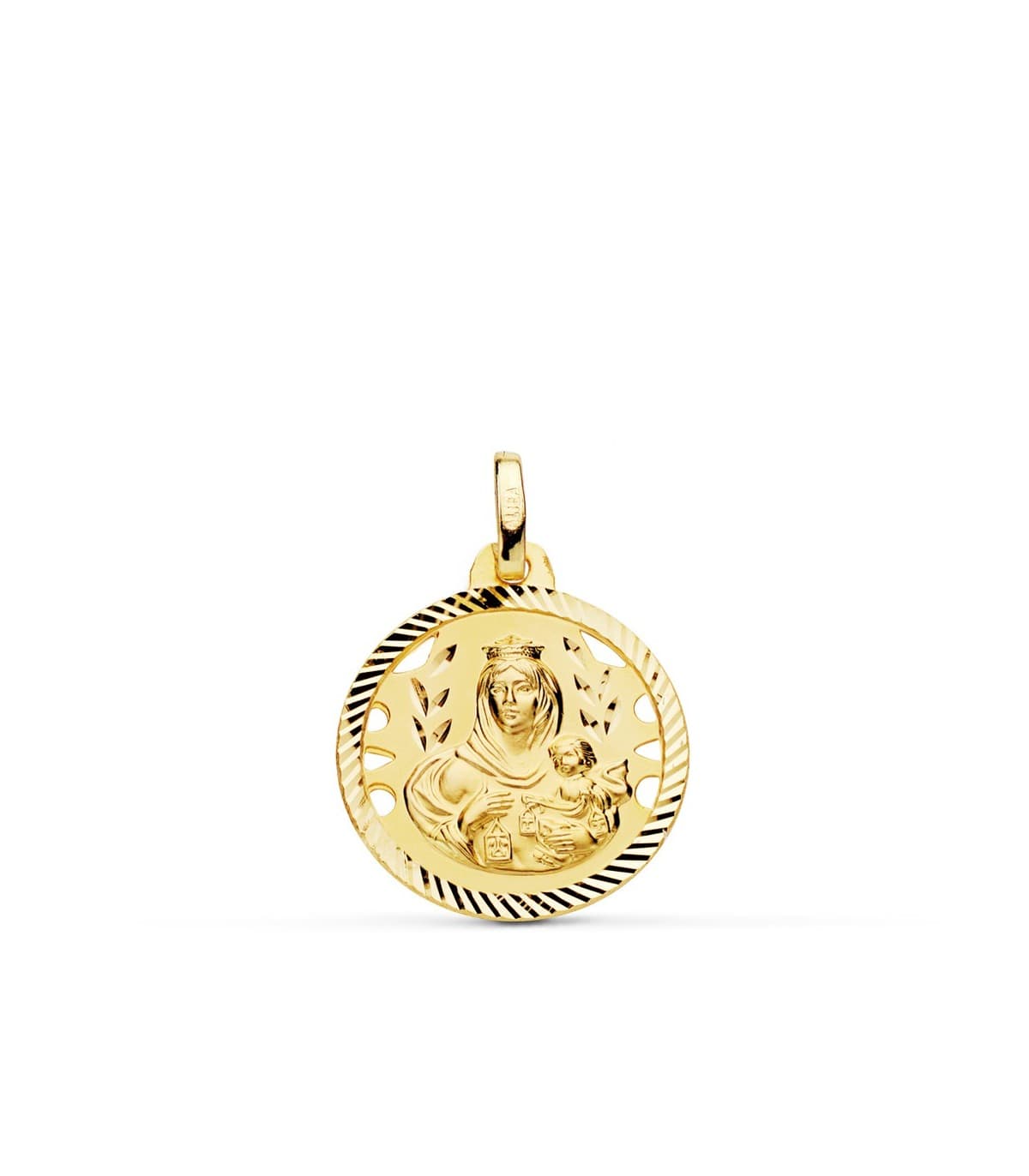 Medalla Virgen Carmen Oro 18K 18mm Calada