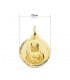 Escapulario Virgen Carmen y Corazón Jesús Medalla Oro 18k hélice 22 mm