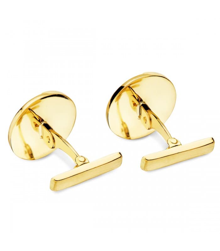 Gemelos redondos hombre oro amarillo banda redondo joyas para novio boda