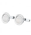 Boutons de manchette Alexandre Or Blanc 18K Nacre