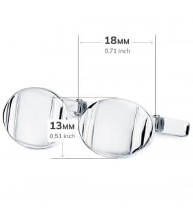Gemelos hombre Olivier Oro Blanco 18K joyas novio boda