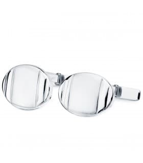 Gemelos hombre Olivier Oro Blanco 18K joyas novio boda