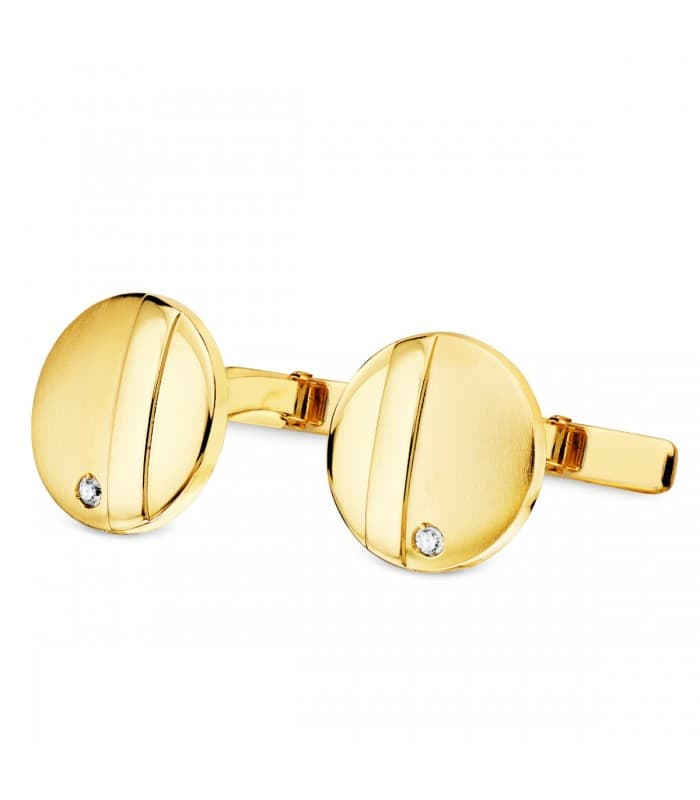 Boutons de manchette Eugène 18 Carats Zircon