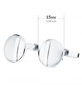 Gemelos hombre oro blanco banda redondos joyas para novio boda