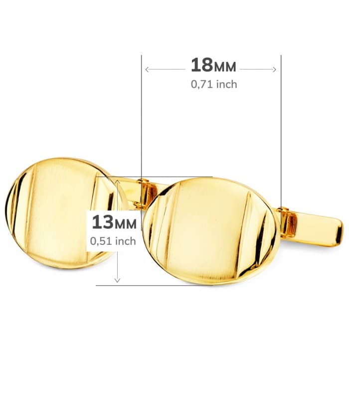 Gemelos para novio Romain Oro Amarillo 18K