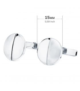 Gemelos de hombre Antoine Oro Blanco 18K joyas para novio