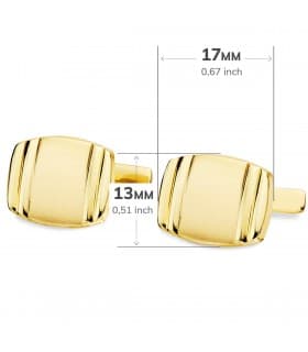 Gemelos Tristan Oro Amarillo 18K joyas hombre novio boda