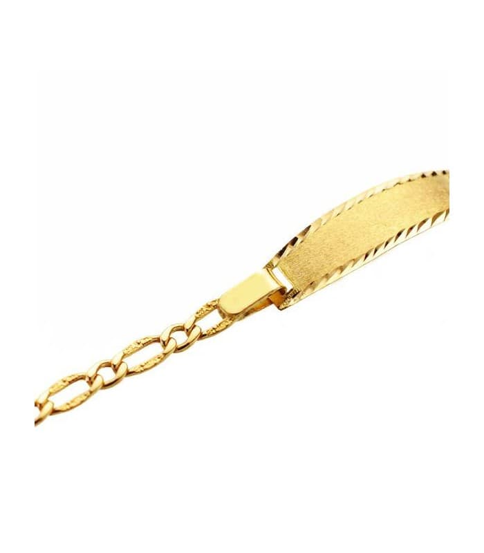 Gourmette Bébé or 18carats - maille 1x1 facettée