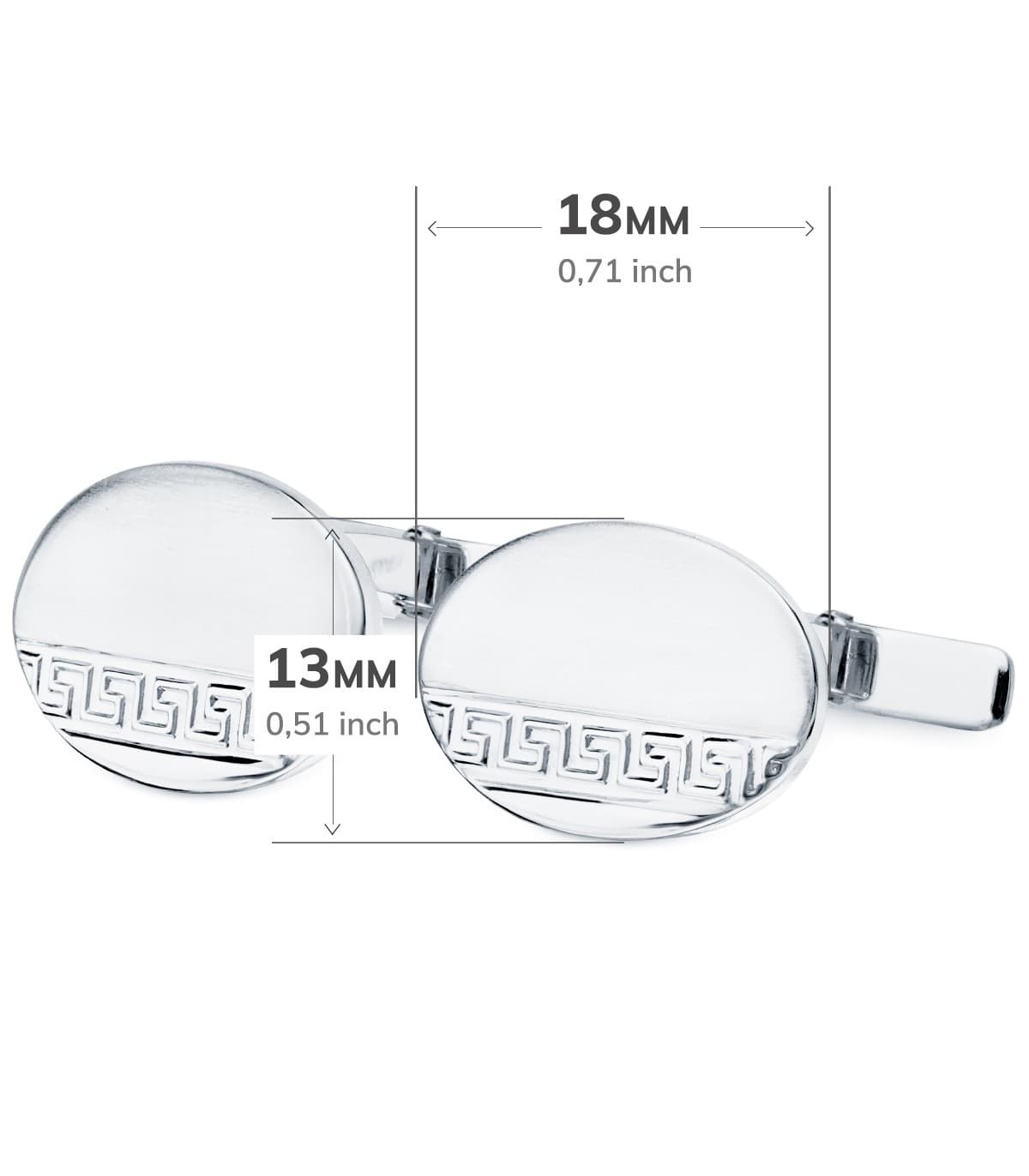 Boutons de manchette Henri Or Blanc 18K