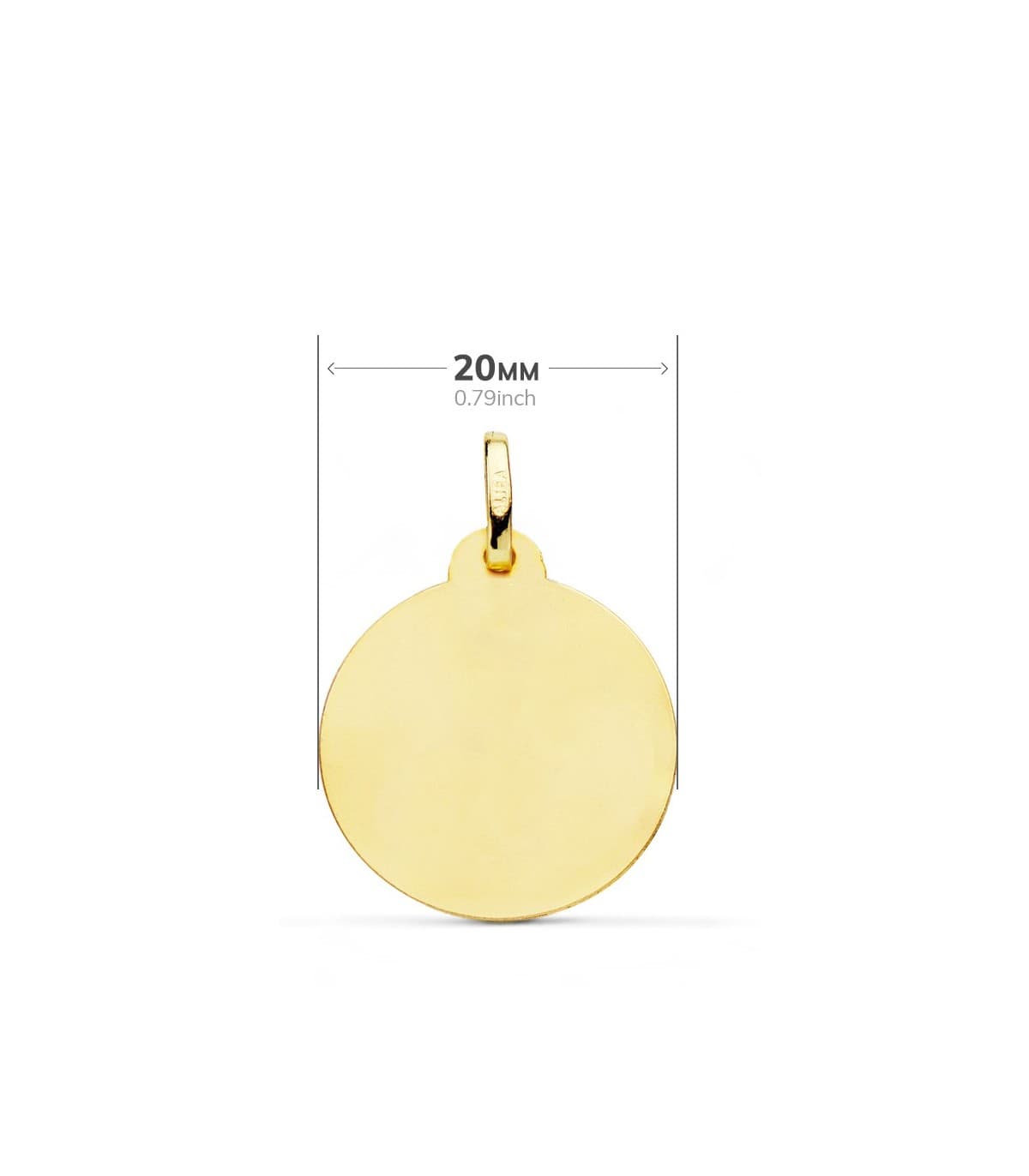 Medalla San Jorge Oro 18K 20mm Bisel
