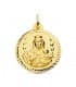 Escapulario Virgen Carmen y Corazón Jesús Medalla Oro 18k hélice 28 mm