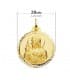 Escapulario Virgen Carmen y Corazón Jesús Medalla Oro 18k hélice 28 mm