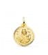 Scapulaire Vierge du Carmel et Sacré Coeur Or 18K Facetté 20mm
