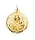 Escapulario V. del Carmen y Corazón de Jesús Oro 18k 30 mm Calados