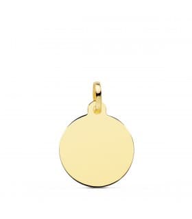 Chapa Redonda Oro 18K 16 mm Brillo