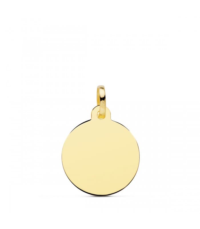 Chapa Redonda Oro 18K 16 mm Brillo