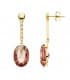 Pendientes Manhattan Oro Amarillo 18K Kunzita