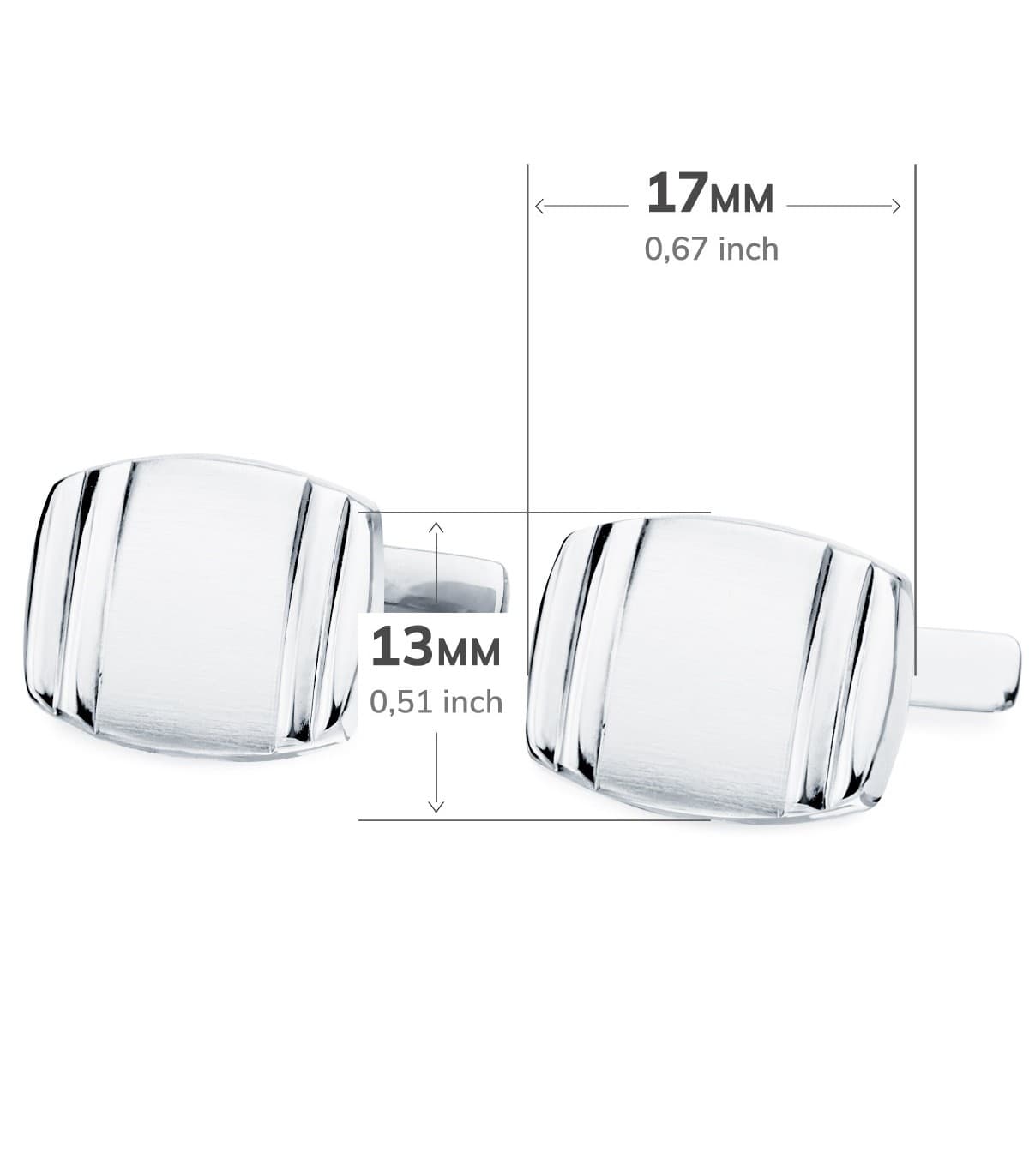 Gemelos Baptiste Oro Blanco 18K