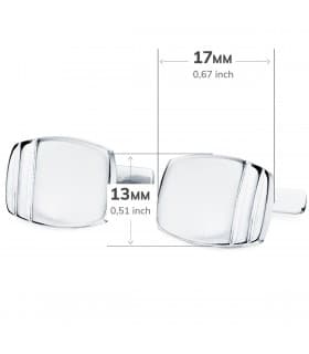Gemelos Bernard Oro Blanco 18K