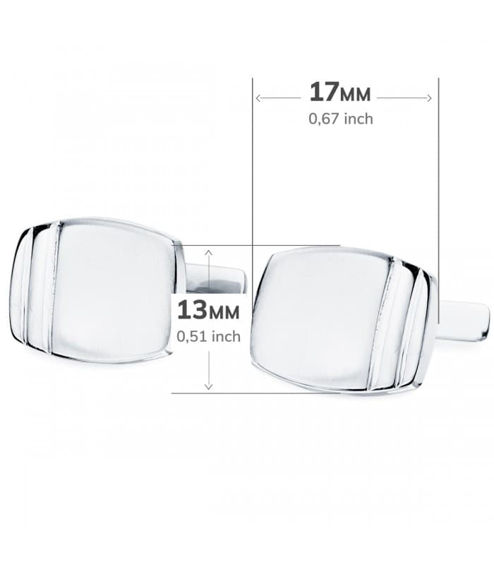 Gemelos Bernard Oro Blanco 18K