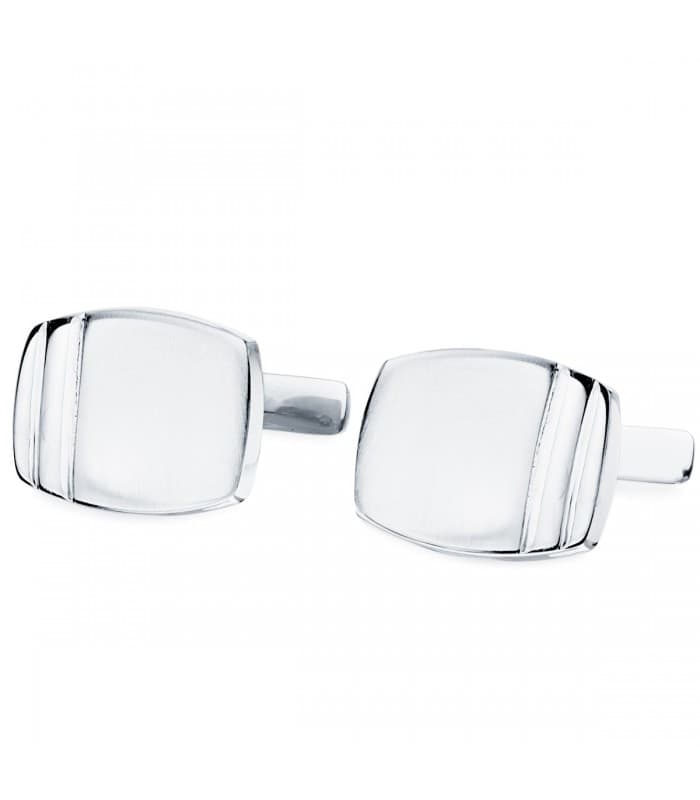 Gemelos Bernard Oro Blanco 18K