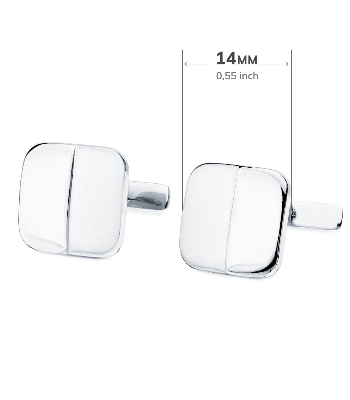 Gemelos Logan Oro Blanco 18K